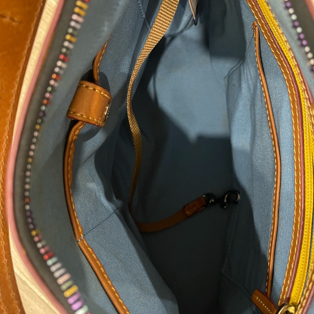 Dooney & Bourke Black Multicolor Logo Shoulder Bag - Picture 9 of 16